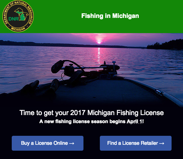 It’s time! 2017 Michigan Fishing Licenses on sale now! OutdoorsFIRST
