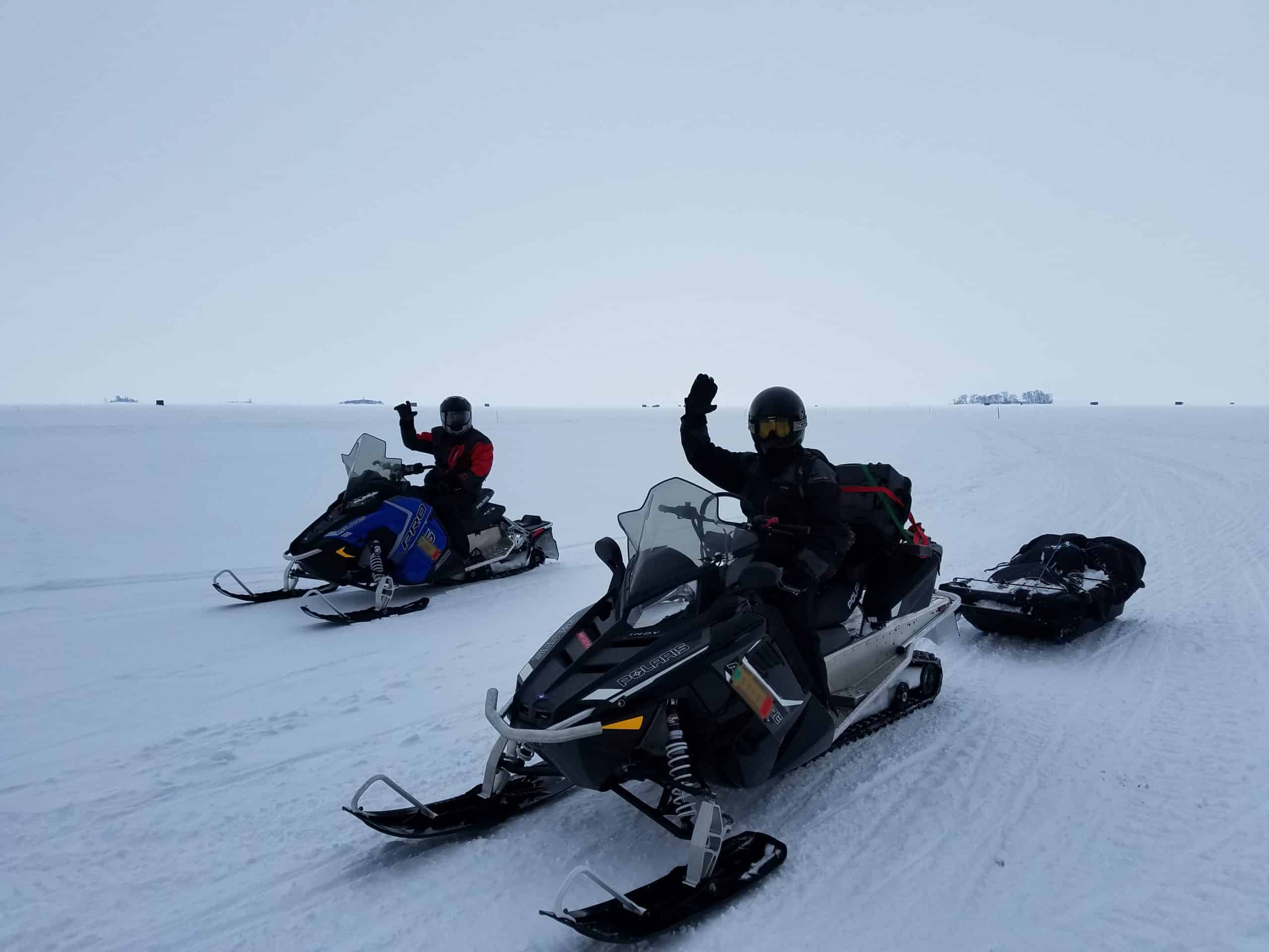 Snowmobile Trails on Land and Ice are Open IceFishingFIRST
