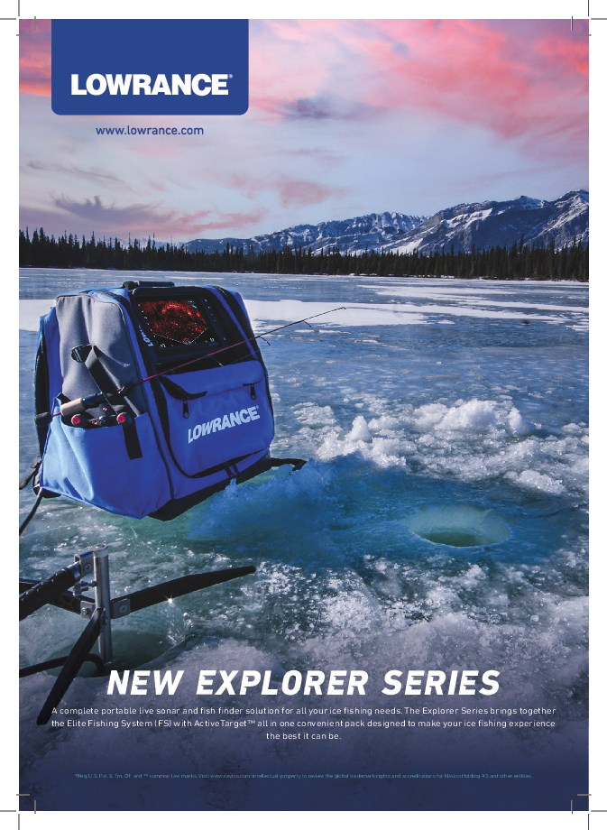 Lowrance Announces New Premium Explorer Series Ice Fishing Pack
