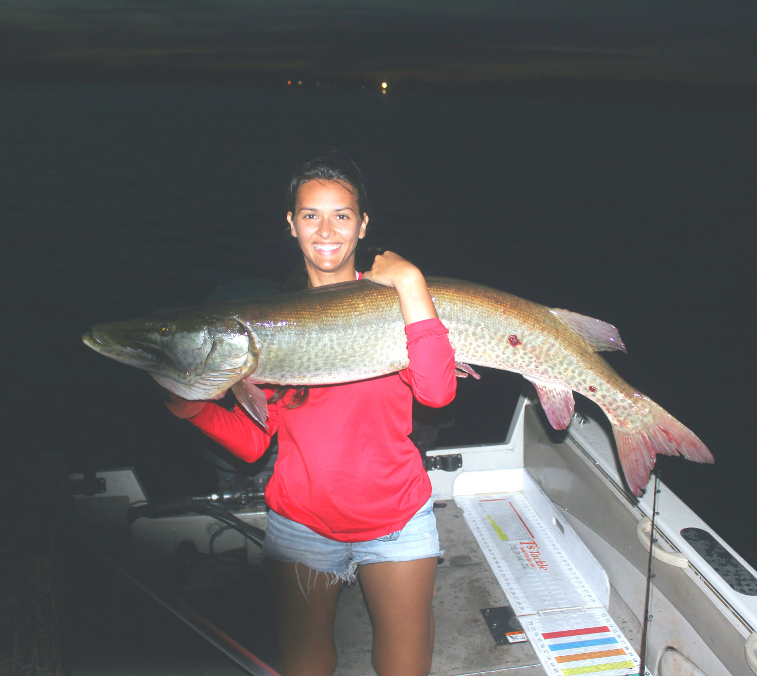 Big muskie caught on Cass Lake Chain in City X, MN on 8/10/2015