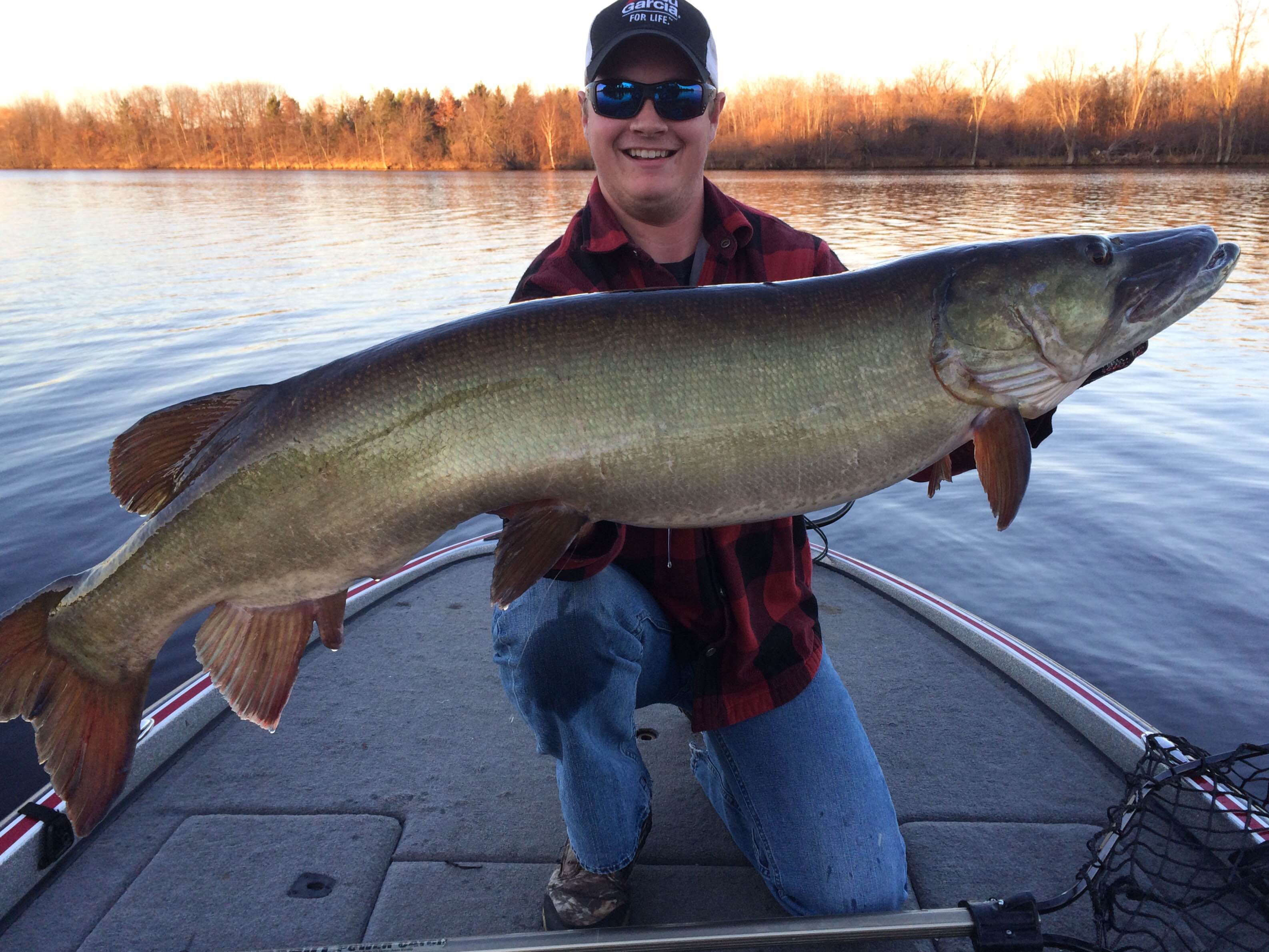 Big muskie caught on Lake X in Wausau, WI on 11/18/2015 MuskieFIRST