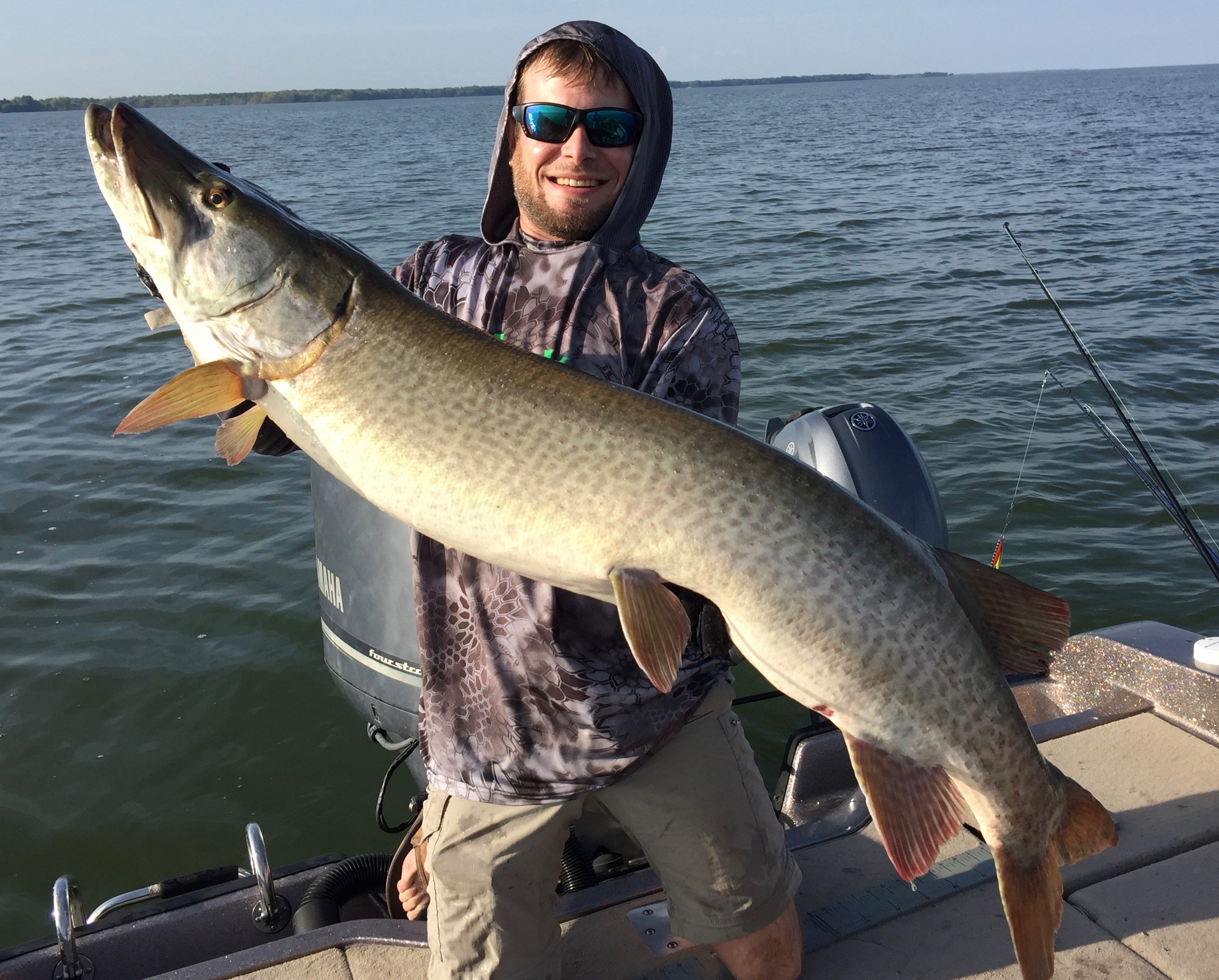 54 inch muskie on Green Bay in Wisconsin on 08/17/2019 MuskieFIRST