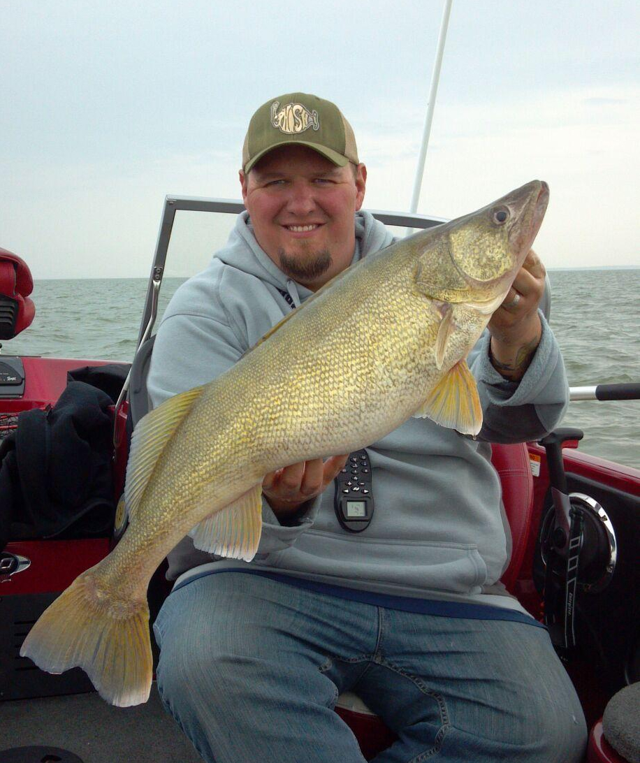 Big Walleye caught on Lake Erie in Port Clinton, OH on 4/1/2012 WalleyeFIRST
