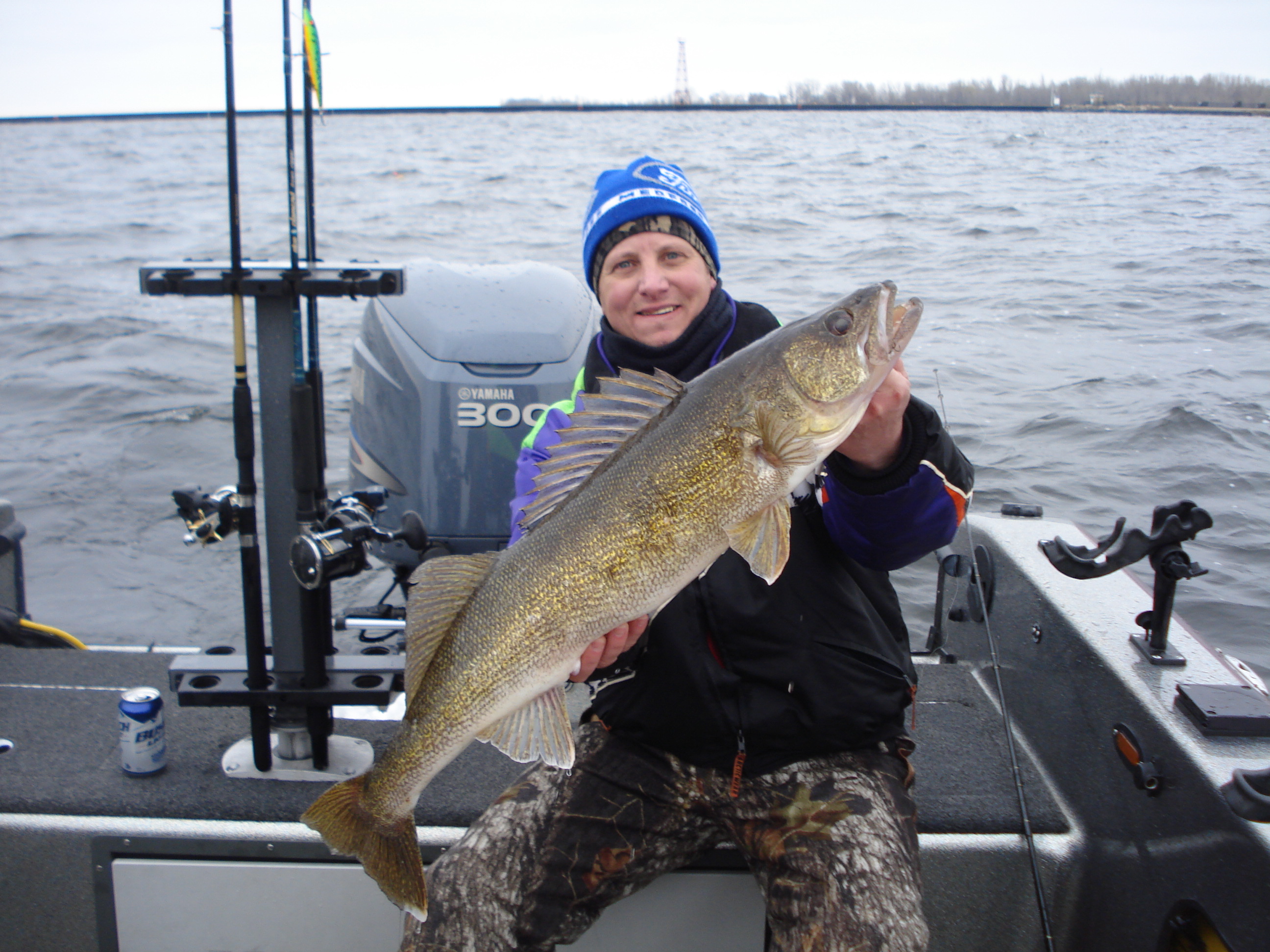 Big Walleye caught on Lake Michigan Green Bay in Menominee, MI on 3
