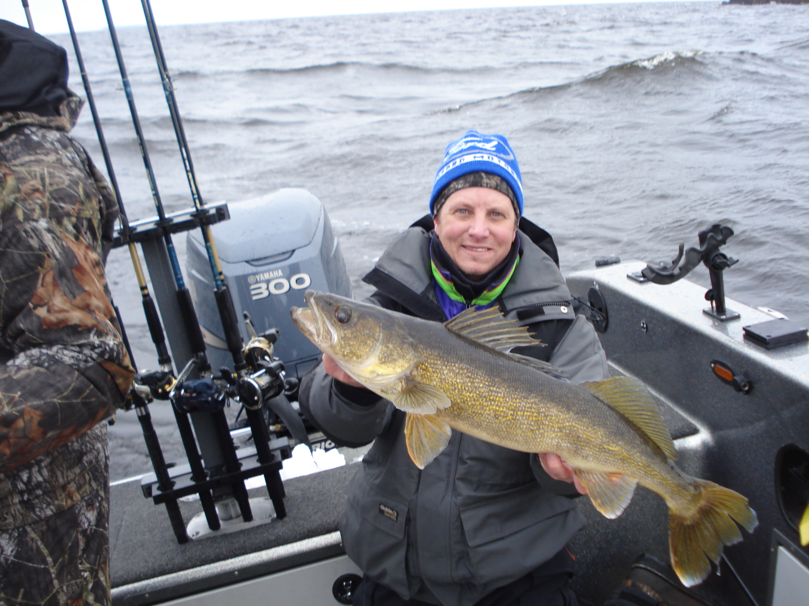 Big Walleye caught on Lake Michigan Green Bay in Menominee, MI on 3