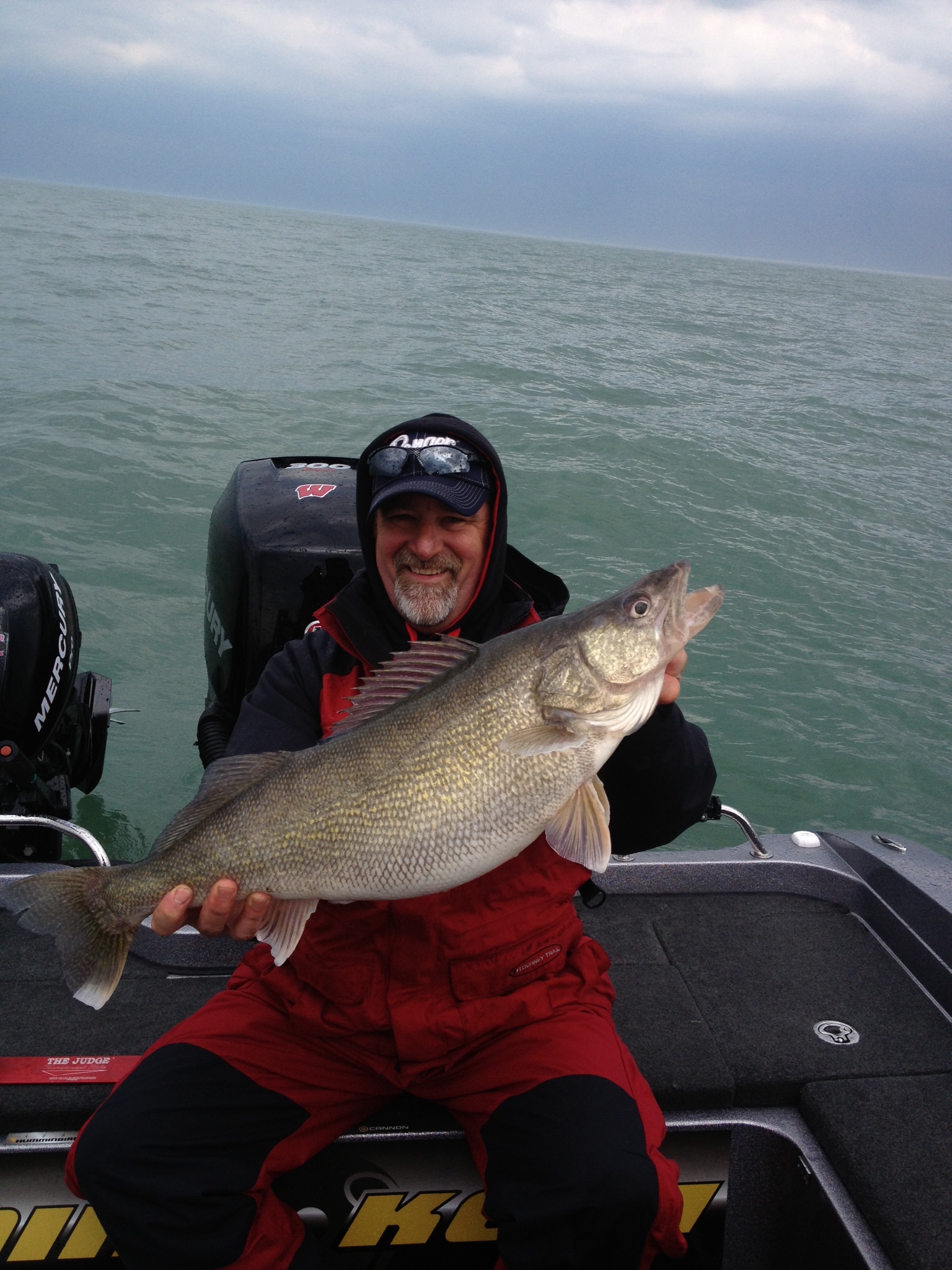Big Walleye caught on Lake Erie in Detroit, MI on 4/12/2013 WalleyeFIRST