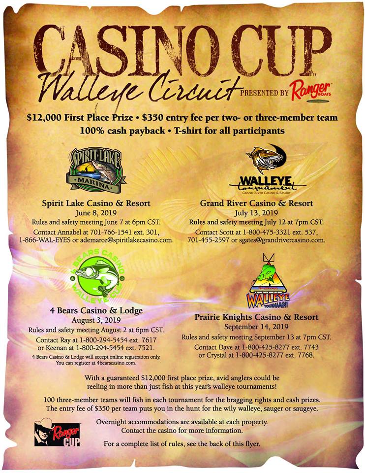 Casino Cup Walleye Circuit Tournament June 8th WalleyeFIRST