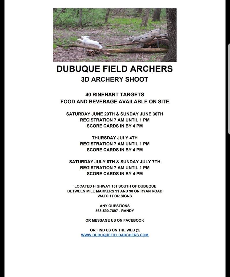 June 29th Archery Shoot Dubuque Field Archers WhitetailFIRST