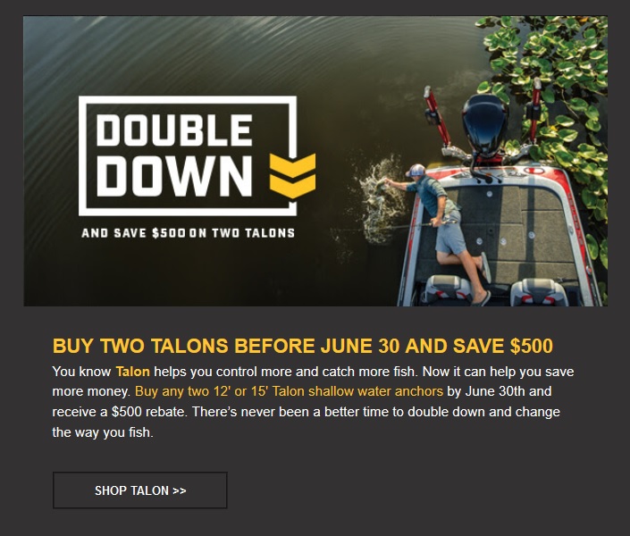 Save 500 on Talon Shallow Water Anchors OutdoorsFIRST