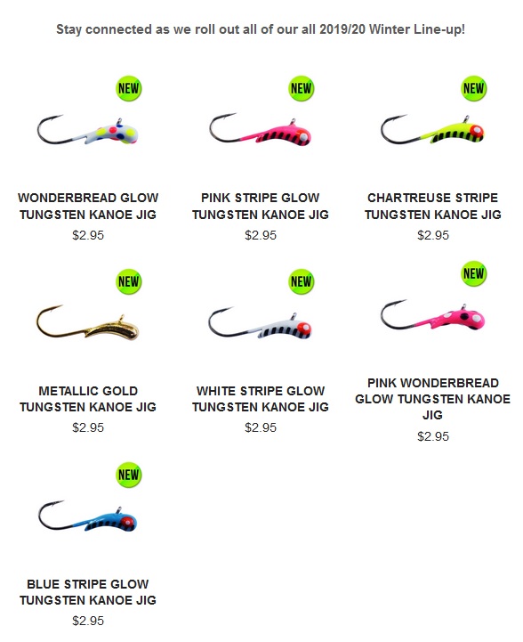KANOE JIGS 5 Pack - Tungsten Fishing Jigs With Glow Paint